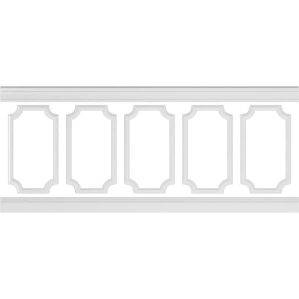 Ekena Millwork Wainscot Paneling Kit, Urethane, 94-1/2 in L, Factory Primed WPKUSC041P040 - main